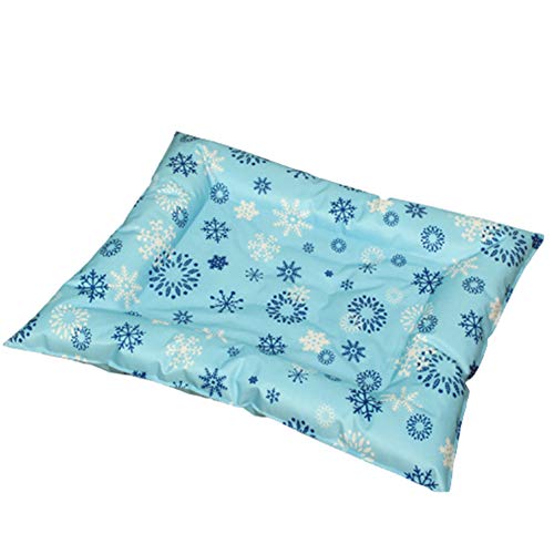 Rysmliuhan Shop Hund Kühlmatte Kühldecke Für Hunde Hundekühlung Cooles Hundebett Haustier Mat Kaninchenkühlmatte Hundeauflagen-Training Coole Hundematte Blue,s