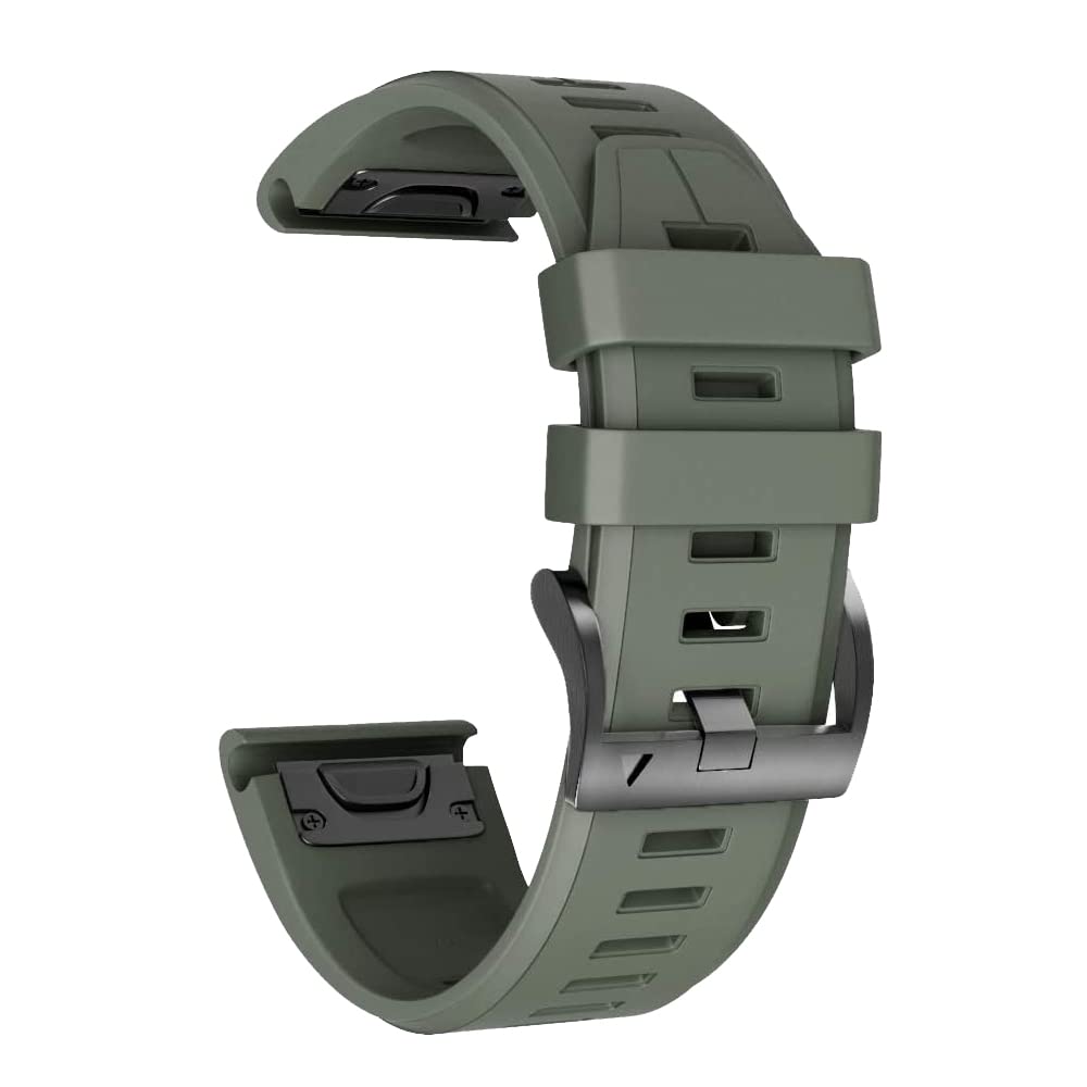 BANDKIT 26 mm 22 mm Schnellverschluss-Uhrenarmband für Garmin Fenix 7 7X 6 6X Pro 5 5X Plus 3HR 935 D2 MK2 Silikon-Handgelenkbänder Easyfit Armband, 22mm Fenix 5 5Plus, Achat