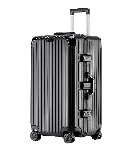 RUVOO Koffer Trolley Reisekoffer Gepäck 24-Zoll-Koffer Mit Breitem Griff, Hartschale Mit Aluminiumrahmen, TSA-Schloss Mit Spinnerrädern Koffer Gepäck Rollkoffer (Color : B, Size : 24inch)