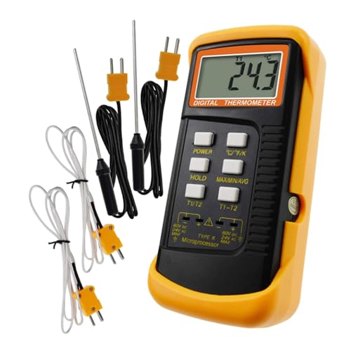 Lab K-Type Thermoelement mit Doppelkanälen, 4 Sonden, Handmessung, Hochtemperaturmessung, Hochtemperaturmessgerät