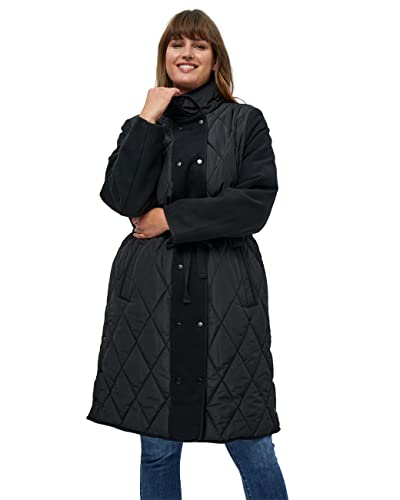 Peppercorn Damen Glorianna Gepolsterter Mantel Curve Schwarz 48