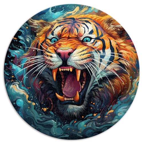 Puzzle Jigsaw Puzzle ferocious tiger 1000 Piece Jigsaw Puzzles 26.5x26.5 inches Jigsaw Puzzle for is ideal as a Gift for The whole family