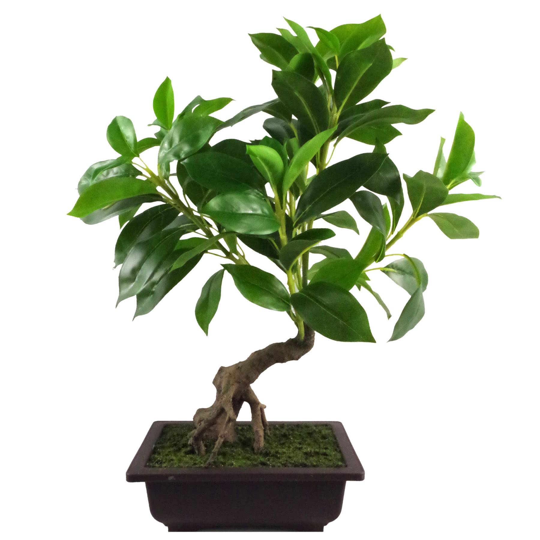 Leaf Künstlicher Baum, gemischte Materialien, Bonsai-Grün, 50 cm