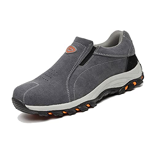 fayengan Arbeitsschuhe Herren Damen Sicherheitsschuhe Stahlkappen Schutzschuhe Leicht Stahlkappenschuhe Sportlich Arbeitsschutzschuhe Unisex (Color : Gray, Size : 40EU)