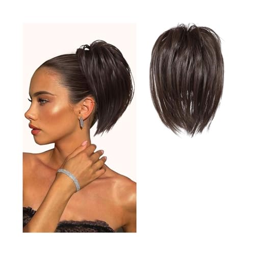 Haarteile Haarknoten Messy Bun Haarteil, Krallenclip, Messy Hair Buns Extensions, Tousled Updo, gewellte, lockige Haarteile for Frauen, Krallenclip, Pferdeschwanz-Dutt Brötchen Haare(AS01-6A)