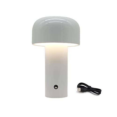 Mushroom Lamp, Touch Dimmbar Led Akku Tischlampe Wiederaufladbar Eingebaut 1800 Mah Batterie mit 3 Beleuchtungsmodi, Dekorative Tischlampe Pilz Lampe für Schlafzimmer, Nachttisch, Kinderzimmer ( Color