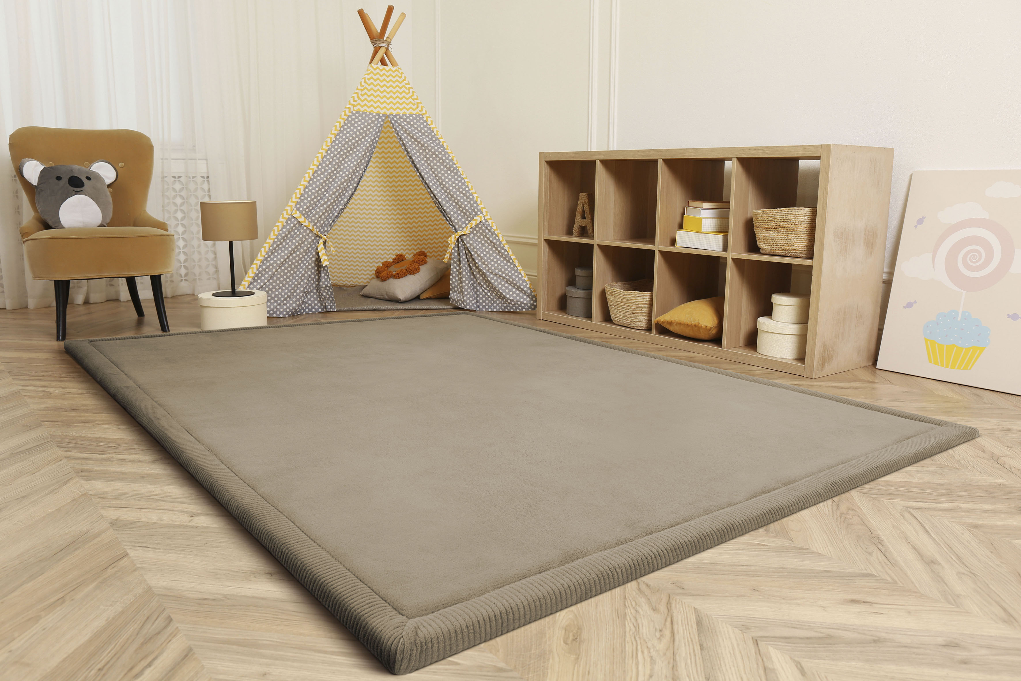 Paco Home Teppich "Tatami 475", rechteckig, Kurzflor, Uni-Farben, mit Memory Foam, waschbar 2