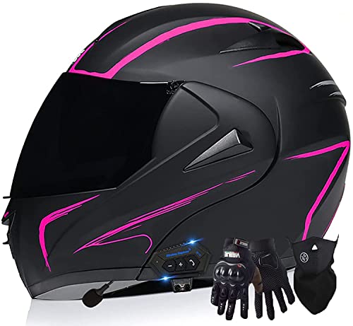 Modulare Motorradhelme Bluetooth Helm DOT/ECE-Zertifizierung Klapphelm Motorradhelme Touring-Helme Integrierter Bluetooth-Kopfhörer Mit Lautsprechern Für Automatisches Beantworten