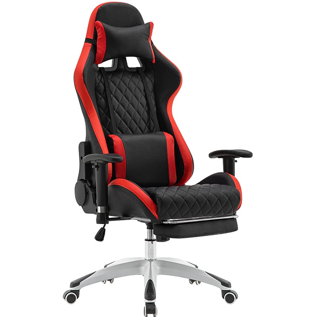 Bürostühle für Zuhause Gaming-Stuhl Gaming-Stuhl Home-Office-Schreibtischstuhl Computer-Rennstuhl Ergonomischer hoher Rücken mit Kopfstütze und Lordosenstütze Schreibtischstuhl für Schlafzimmer Run