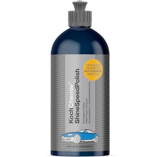 Koch Chemie Shine Speed Polish | Politur | Hochglanzpolitur | Autopolitur 500 ml | MC Microfasertuch und Polierschwamm