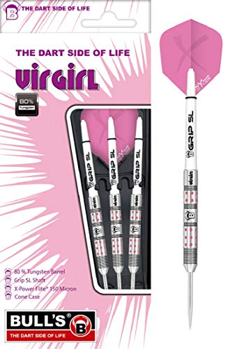 Bull's Virgirl Vr1 Steel Dart 23g, Silber/Rosa