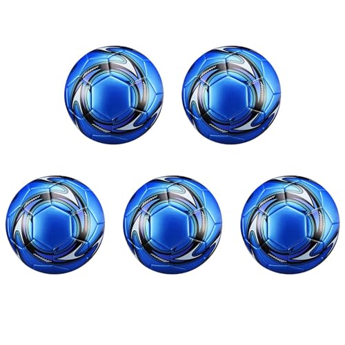 SICOSALT 5X Professioneller Fuß Ball Ball Größe 5 Offizieller Fußball Training Fußball Ball Wettbewerb Draussen Fußball Blau