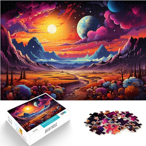 Puzzle-Geschenk, Fantasie-Farbkunst, Puzzle für Erwachsene, 1000-teiliges Puzzle, Holzpuzzle für anspruchsvolles Puzzlespiel und Familienspiel, 1000 Teile (50 x 75 cm)