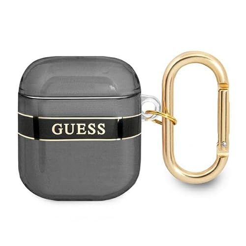 Guess GUA2HHTSK Hülle für AirPods Cover schwarz/Black Strap Collection