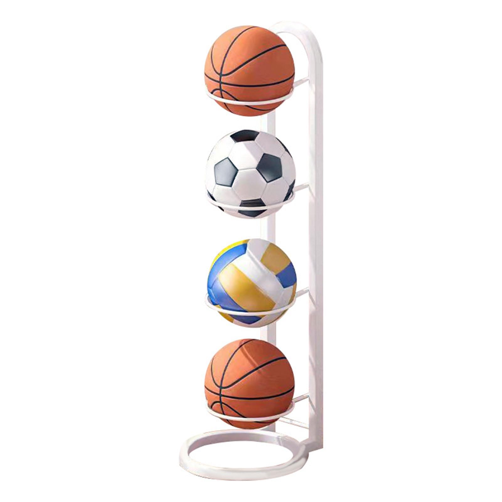 Uitndvyte Rolling Vertikale Display Rack Multilayer Lagerung Stehen Organisatoren Für Volleyball Fußball Basketball Fußball