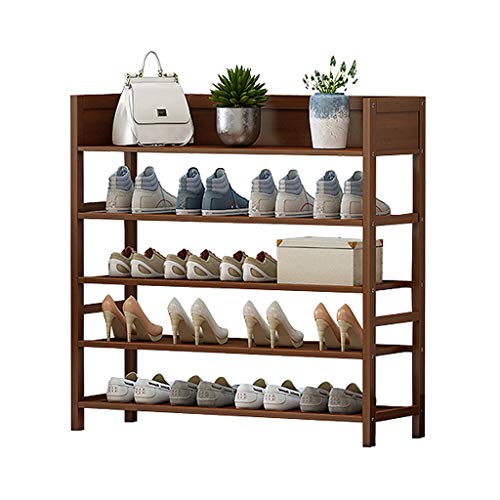 YIHANSS Schuhregal, Fünfschichtige Tür Mehrschichtiger Einfacher Haushalts-Schuhschrank Aus Massivholz Große Kapazität Staubdichter Wohnheim-Schuhschrank (50X25X75cm)