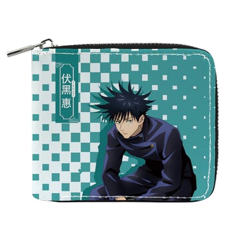 RYNDEX Jujut-su Kais-en Geldtasche Anime, Süß Spaß Einzigartig Karten Geldbeutel, Scheckkartenetui für Fans Teens Geburtstagsgeschenk(Color:Multicolor 6)