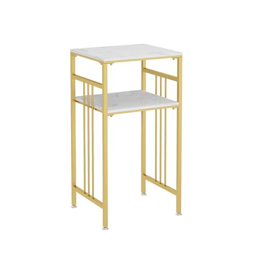 FUHAI-666 Universal-Kehrmaschine-Organizer, Wohnzimmer-Kehrmaschine, Aufbewahrungsschrank, Sideboard-Regal, Sofa-Ecktisch-Regal(Gold,51x45x85cm)