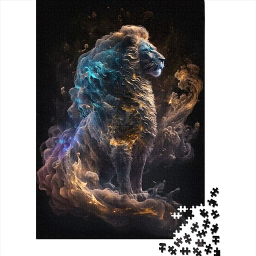 Unendliches Puzzle „Pride of The Lion“ für Erwachsene und Jugendliche, 1000-teiliges Puzzle für Erwachsene und Jugendliche, Weihnachtswunschliste mit Weihnachtsmann, 75 x 50 cm