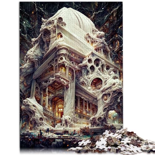 Puzzle-Geschenk „Eine Schwarze Marmorhalle“, lustiges Puzzle für Erwachsene, 1000-teiliges Holzpuzzle, ganze Familie, 1000 Teile (50 x 75 cm)