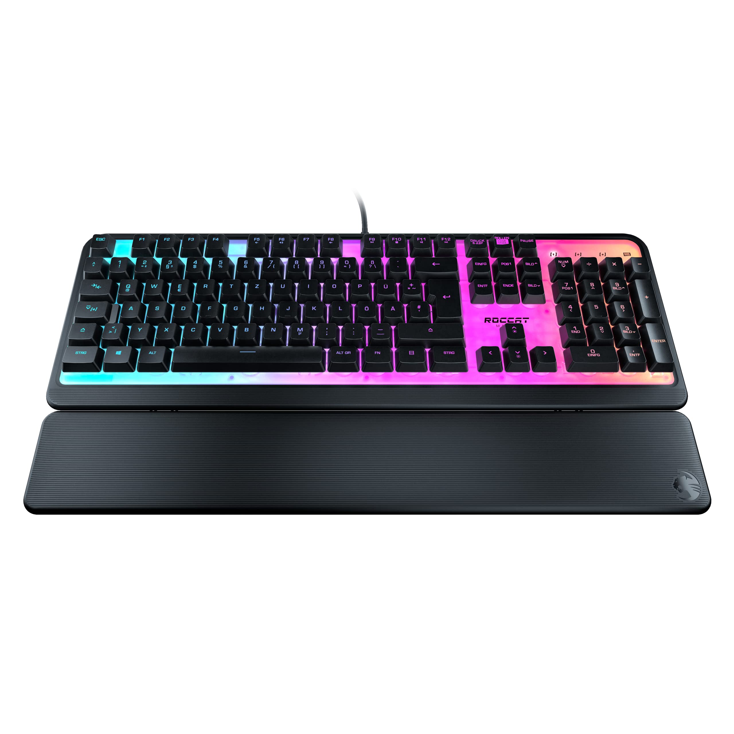 Roccat Magma - Membrane RGB Gaming Keyboard mit RGB-Beleuchtung (DE Layout), schwarz