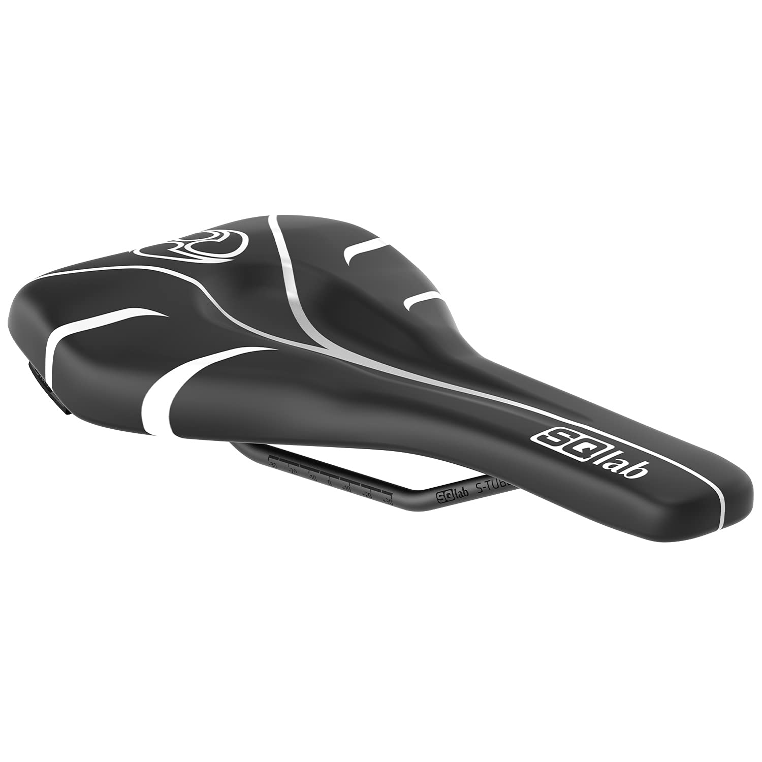 SQlab Unisex – Erwachsene 6OX Ergowave Active Timmy C MTB Gravity & E-Performance Fahrradsattel, Schwarz-Weiß, 13 cm