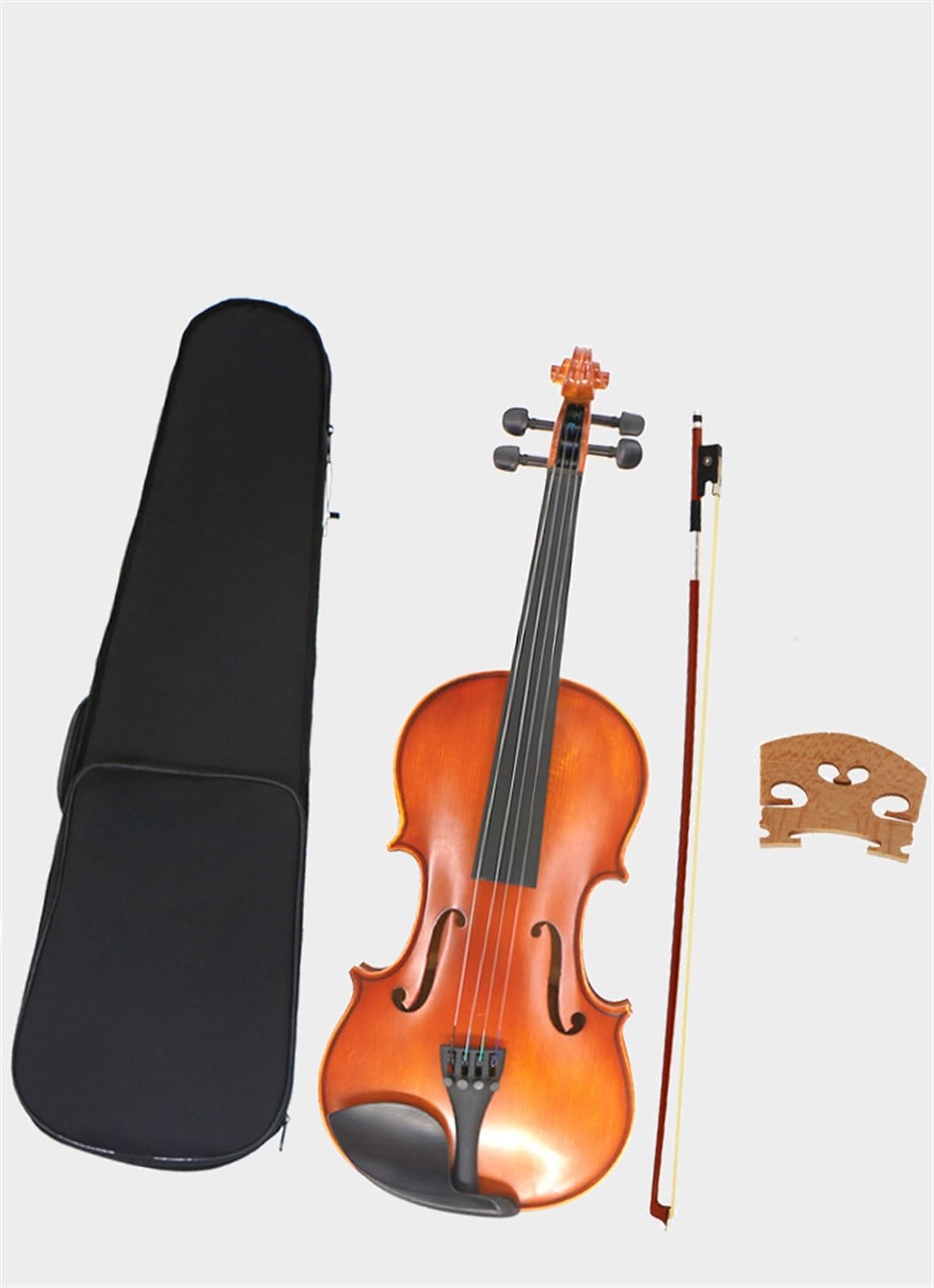 Standard Violine Massivholz Matt Violine Erwachsene Fichtendecke Ebenholzgriffbrett Solovioline(1/2)