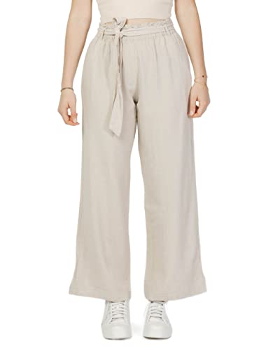 JDY Damen Jdysay Linen Belt Pant Wvn Noos, Oatmeal, 42