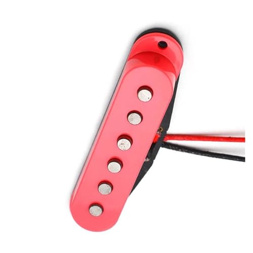 Rosa Single Coil Fiber Bobbin Pickup E-Gitarre Pickup Praktisches Teileset Single-Coil-Tonabnehmer (Color : Neck)