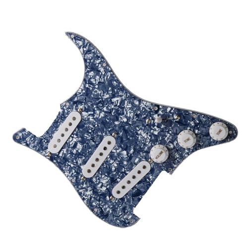 Standard-Pickguard-Tonabnehmer SSS E-Gitarren-Schlagbrett-Tonabnehmer, Standard-Gitarre, praktisches Schlagbrett-Zubehör (Color : 8)