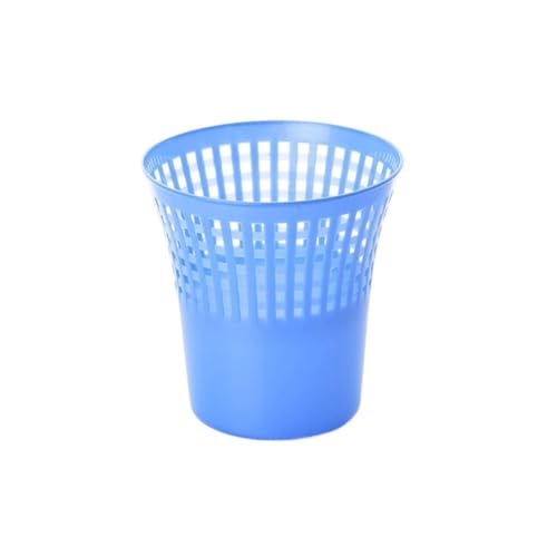 Mülleimer 7,5L Papierkorb Papierkorb aus Kunststoff mit großer Öffnung und rundem Ausschnitt-Design Geeignet for Wohnzimmer, Schlafzimmer, Badezimmer Papierkorb Blau/Grün Küchenmülleimer(Blue)