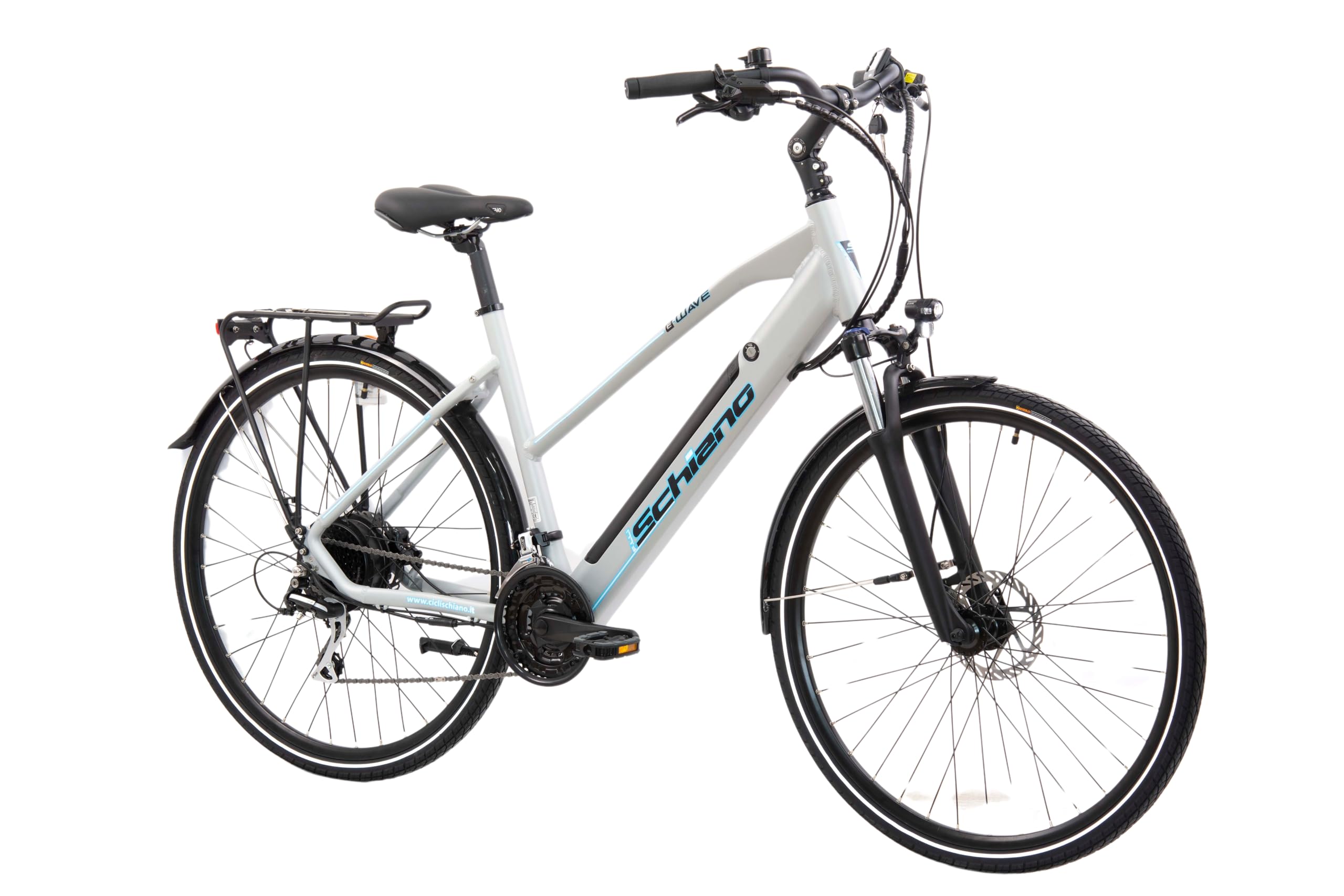 F.lli Schiano E-Wave 28 Zoll E-bike Pedelec , e bike Elektrofahrräder für Erwachsene Herren / Damen bis 25 km/h comfort trekking electric Fahrrad mit Fahrradzubehör Akku Kettenschutz Damenfahrrad