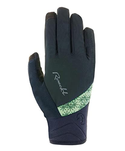 Roeckl Waldau Damen Winter Fahrrad Handschuhe lang schwarz/grün 2023: Größe: 8