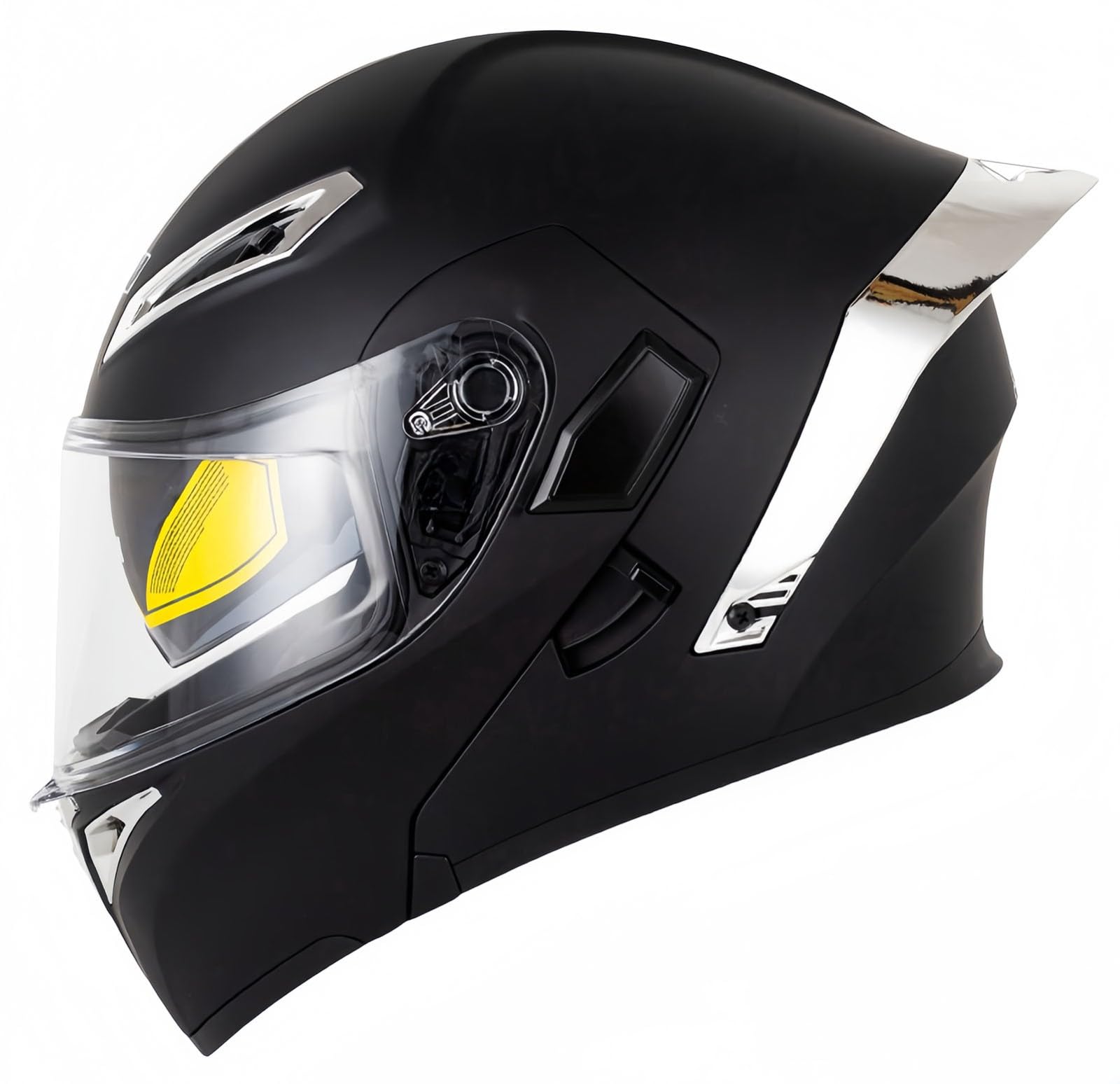 Modularer Motorradhelm, ECE-Geprüft, Hochklappbarer Motorradhelm Für Erwachsene Mit Doppelvisier Für Männer Und Frauen, Rollerhelm, Integralhelm, Doppeltes Antibeschlagvisier B,L59-60CM