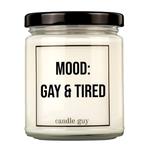 candle guy Duftkerze | Mood: gay & tired | Handgemacht aus 100% Sojawachs | 70 Stunden Brenndauer