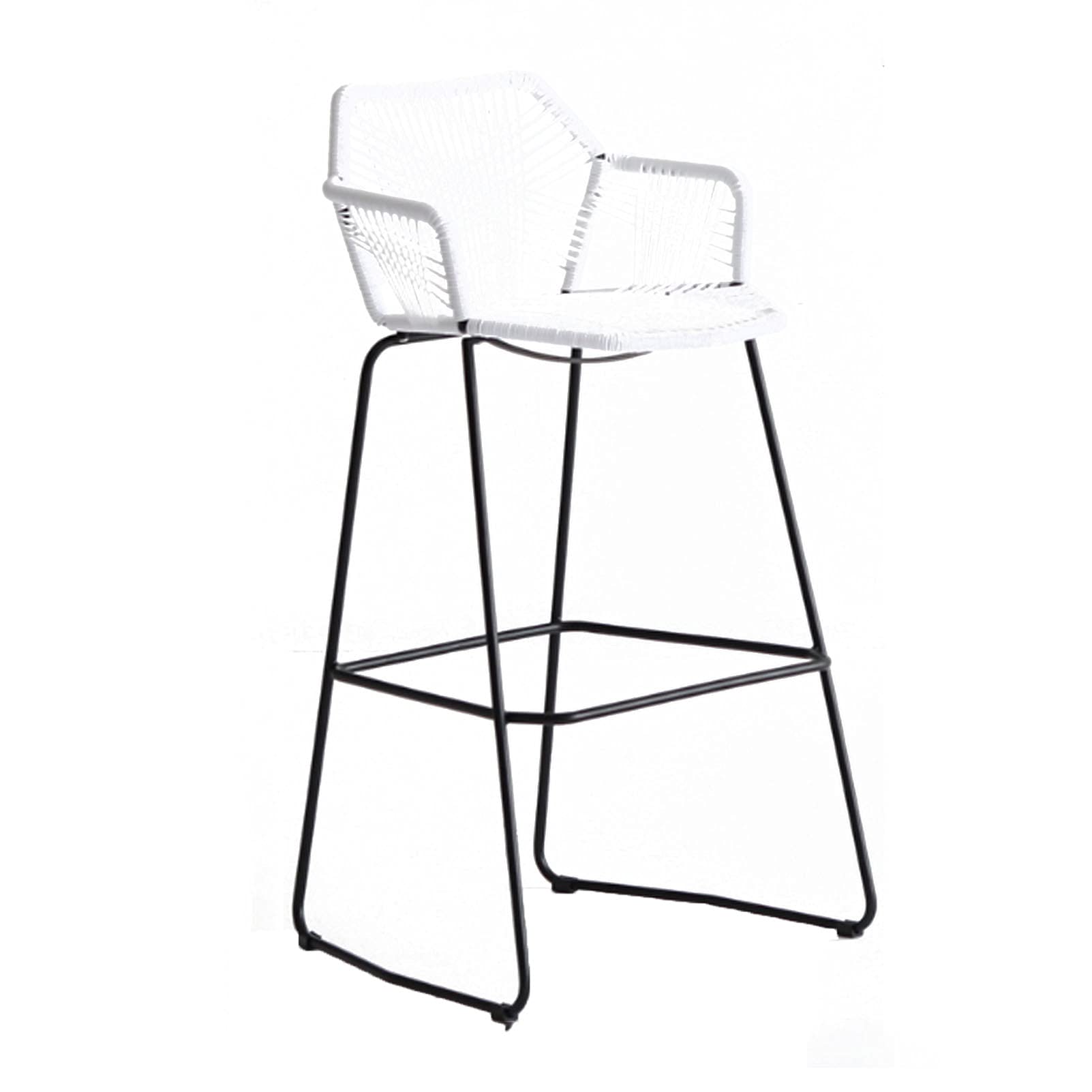 TBSZCM Frühstücksbarhocker, Sitzhöhe 29,5 Zoll, Barhocker, Moderne Hocker aus Kunststoff-Rattan, Thekenhöhe, lässige Stühle für Kücheninsel, Bar, Bistro, Barhocker (1 Stück) Run forward