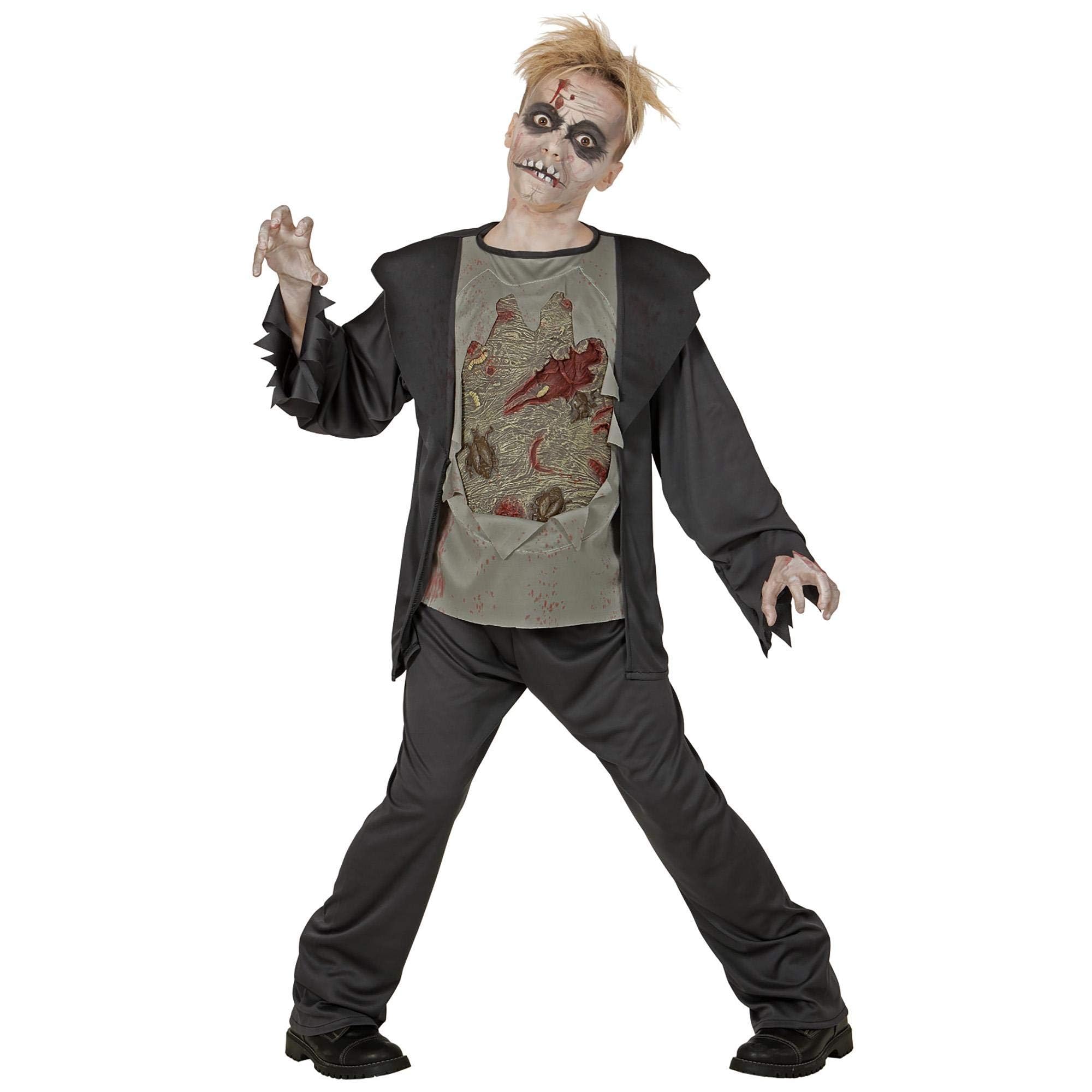 Widmann - Kinderkostüm Zombie, Jacke mit zerrissenem T-Shirt, Hose, Halloween, Karneval, Mottoparty