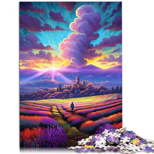 Puzzle, Lernspiele, Lavendelfelder in der Provence, Frankreich, 1000-teiliges Puzzle, Holzpuzzle als Geschenk für die ganze Familie, 1000 Teile (50 x 75 cm)