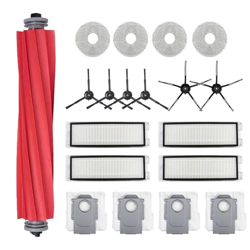 Osdhezcn Staubsauger-Bürstenrolle, Reinigungstücher, Staubbeutel, Wischtuch, Staubsauger-Ersatzteil-Set für Staubsauger