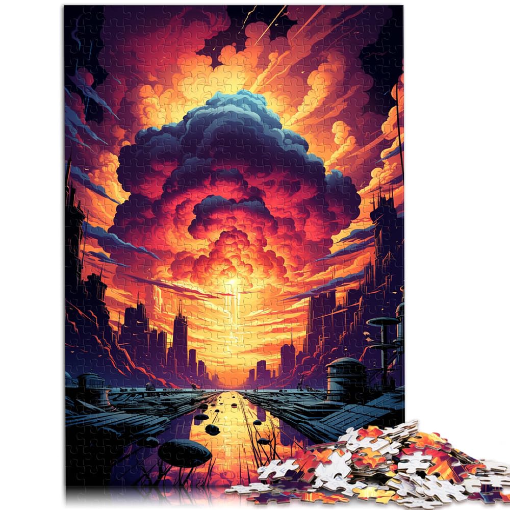 Puzzle für dystopische, farbenfrohe und psychedelische Apokalypse, Erwachsene, 1000 Teile, Holzpuzzle, tolles Geschenk für die ganze Familie, 1000 Teile (50 x 75 cm)