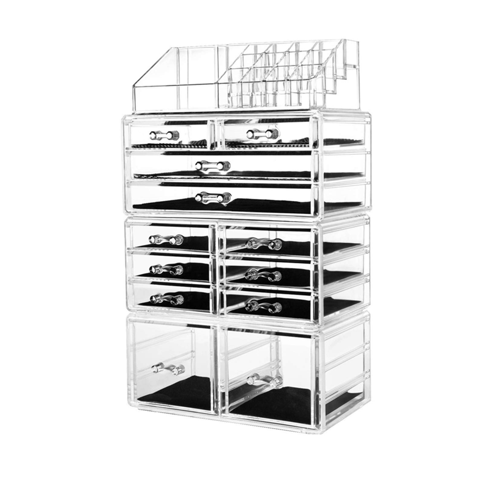 VSULZVNU Make-up-Organizer, Acryl, Schmuck-Organizer, transparent, für Badezimmer, Theke, multifunktional, platzsparend