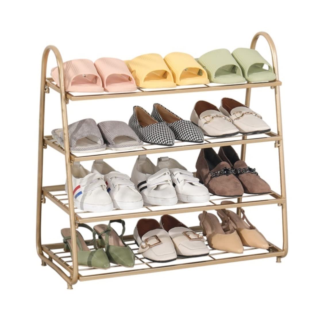 Schuhregal, Schuhregal aus Metall und Eisengeflecht, Schuhregal, Schuhaufbewahrungs-Organizer für Wohnzimmer, Eingangsbereich, Flur, Schlafzimmer, Garderobe, Flur, Eingangsbereich, Korridor (Farbe: