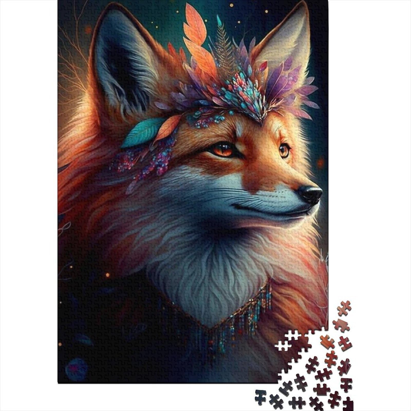 Puzzle Tierfuchs Puzzles für Erwachsene 1000 Stück Holzpuzzle für Erwachsene & Jugendliche Puzzles für Erwachsene Geschenke Größe: 75x50cm