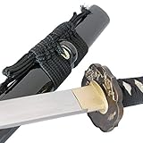 Toshiro Swords Katana Kuro Tatsu Samuraischwert Metall Klinge aus Federstahl sehr scharf!