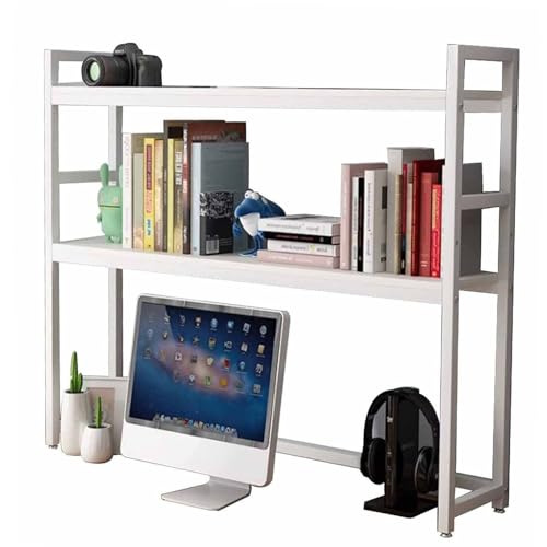 Schreibtisch-Bücherregal für Computertische, verstellbares Schreibtisch-Bücherregal, Metall-Organizer-Rack für Schreibtisch-Arbeitsplatten, offenes Schreibtisch-Aufbewahrungsregal, für Schreibtischr