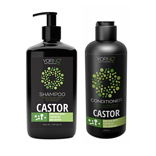Rizinusöl Shampoo & Conditioner mit Biotin, Totes Meer Mineralien - Gegen Haarausfall Für das Haarwachstum