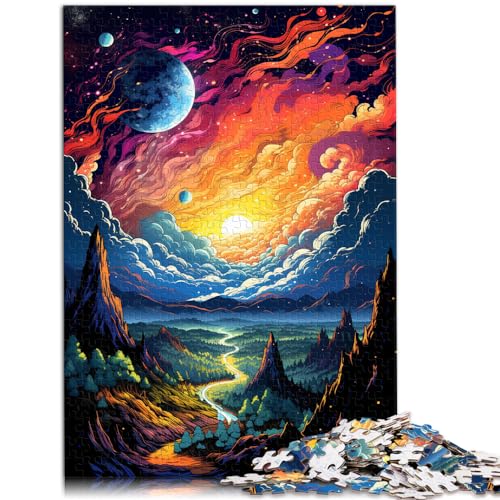 Puzzle-Geschenk, Fantasie-Planetenlandschaft, 1000 Teile, Puzzle-Spielzeug, Holzpuzzle, Spaß für Aktivitäten zu Hause, Geburtstagsgeschenk, Reisegeschenke, 1000 Teile (50 x 75 cm)