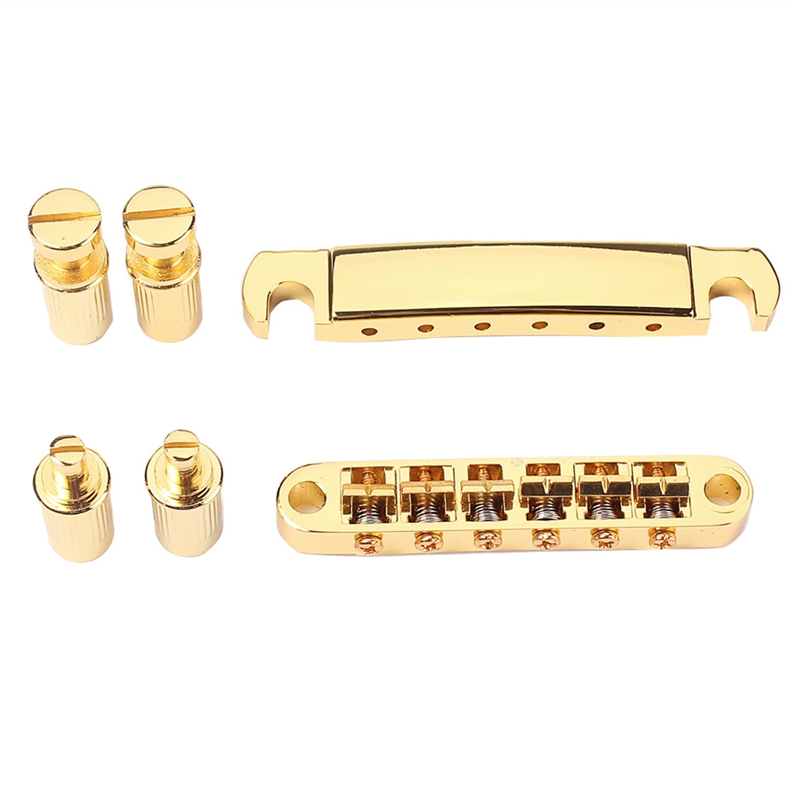 1 Set Melodie O Matic Bridge- Rückenstück Für Lp. E-Gitarre-Ersatzgold Tune-o-matic Steg