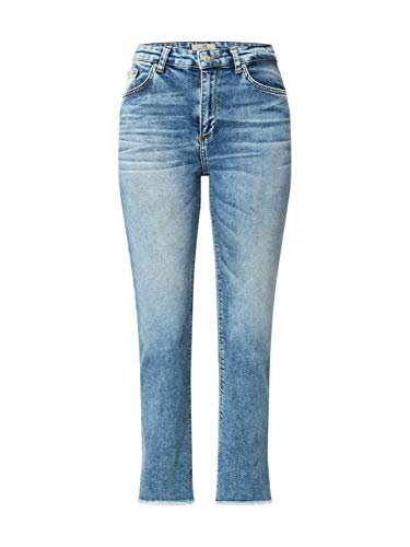 LTB Lynda Cropped Flare Jeans High Waist Bootcut Stretchjeans Damen Denim, Farbe:blau, Hosengrößen:W28, Hosenlänge:L25