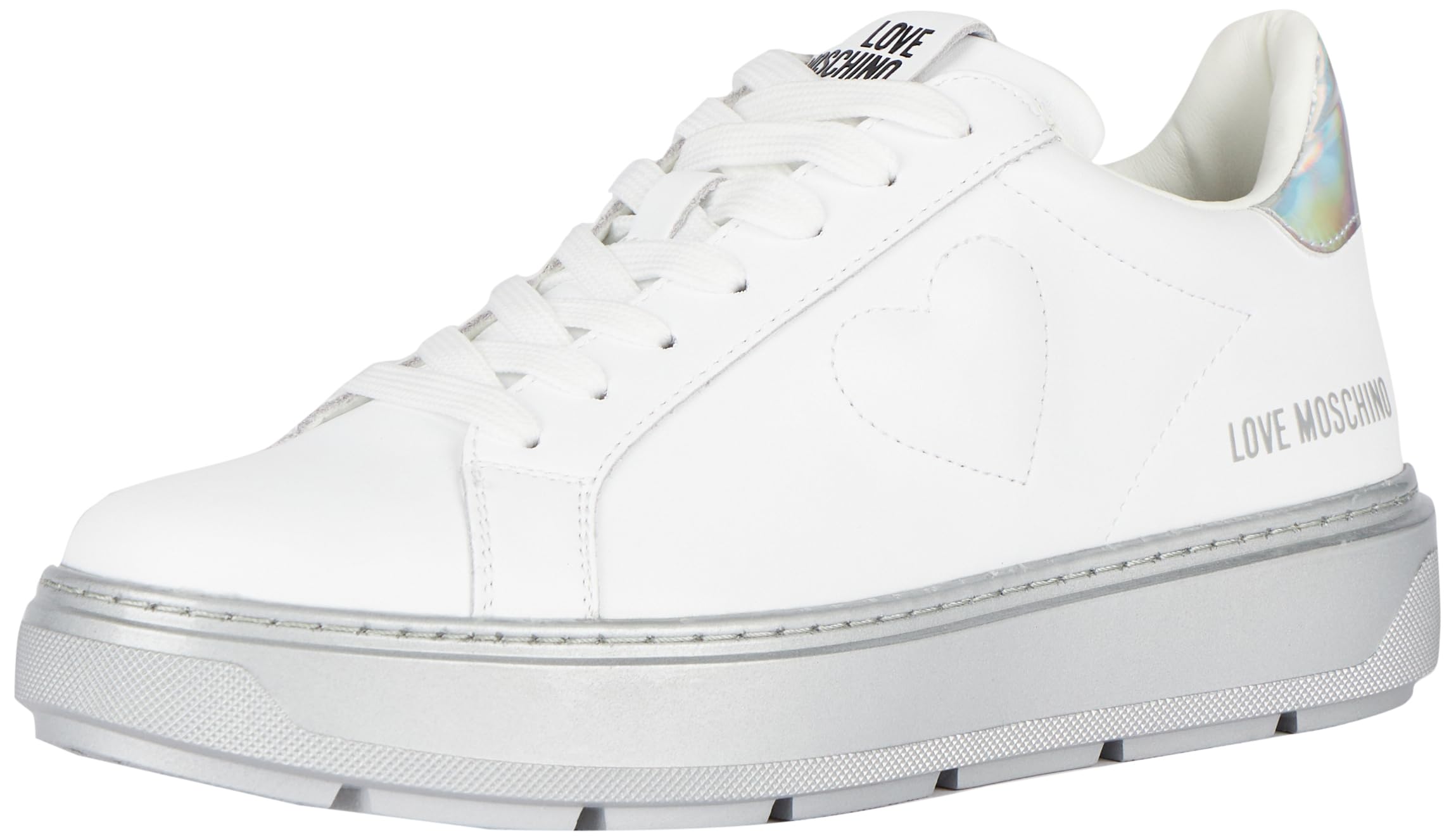 Love Moschino Damen Sneakers, Weiß, 36 EU